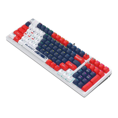 Клавиатура A4Tech Bloody S98 механическая синий/белый USB for gamer LED (SPORTS NAVY)