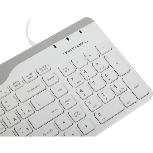 Клавиатура A4Tech Fstyler FK25 белый/серый USB slim