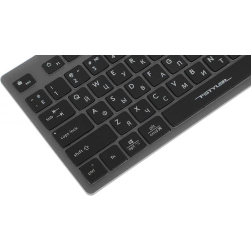 Клавиатура A4Tech Fstyler FX60H серый USB slim LED (FX60H GREY/WHITE)