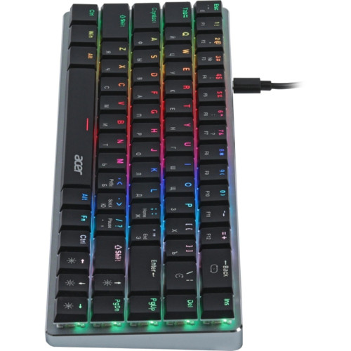 Клавиатура Acer OKW302 механическая серебристый USB Multimedia for gamer для ноутбука LED (ZL.KBDCC.01C)