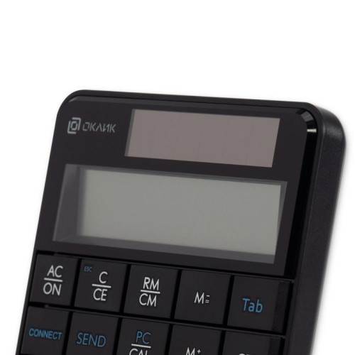 Числовой блок Oklick K604W черный USB беспроводная slim для ноутбука (1979325)