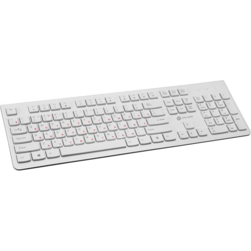 Клавиатура Oklick 505M белый USB slim