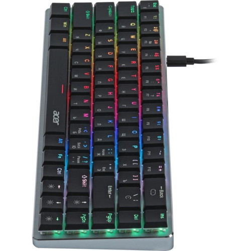 Клавиатура Acer OKW302 механическая серебристый USB Multimedia for gamer для ноутбука LED (ZL.KBDCC.01C)