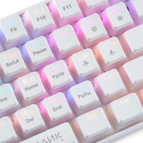 Клавиатура Oklick K763W механическая белый USB беспроводная BT/Radio Multimedia for gamer LED (1920562)