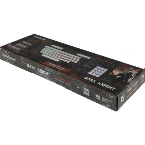 Клавиатура DEFENDER DARK KNIGHT GK-077 RU WH/BL 45078