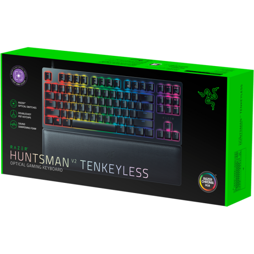 Игровая клавиатура Razer Huntsman V2 Tenkeyless (Purple Switch) - Russian Layout/ Razer Huntsman V2 Tenkeyless (Purple Switch) - Russian Layout