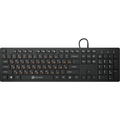 Клавиатура Oklick 520M2U черный/черный USB slim Multimedia