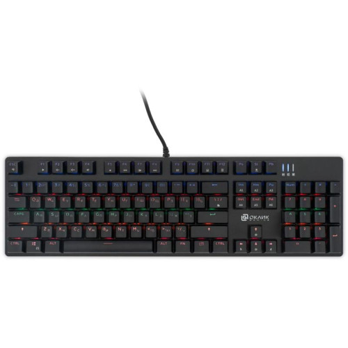 Клавиатура Oklick 990 G2 механическая черный USB Multimedia for gamer LED (1875240)