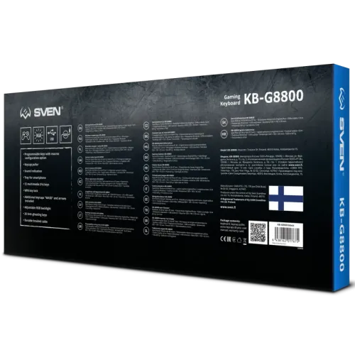 Игровая клавиатура SVEN KB-G8800 (109 кл, макросы, RGB-подсветка, звук. индикация, USB-порт) Игровая клавиатура SVEN KB-G8800 (109 кл, макросы, RGB-подсветка, звук. индикация, USB-порт)