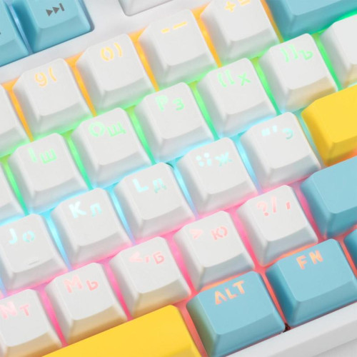Клавиатура Oklick K951X механическая белый USB Multimedia for gamer LED (подставка для запястий) (1901079)