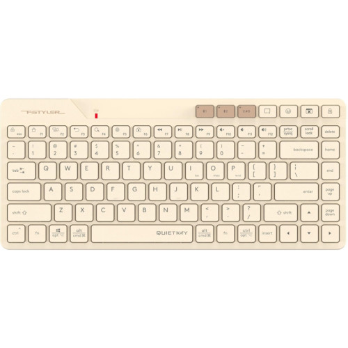 Клавиатура A4Tech Fstyler FBK26C AS бежевый USB беспроводная BT/Radio slim Multimedia (FBK26C AS)