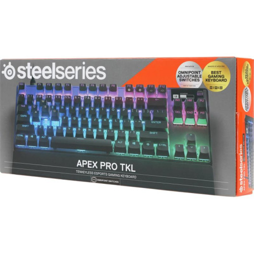 Клавиатура Steelseries Apex Pro TKL (2023) механическая черный USB for gamer LED (подставка для запястий) (64856)