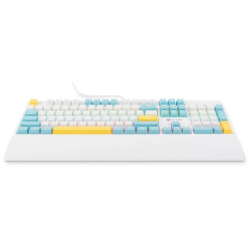 Клавиатура Oklick K951X механическая белый USB Multimedia for gamer LED (подставка для запястий) (1901079)