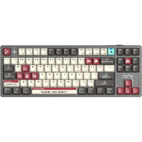 Клавиатура A4Tech Bloody WS87 механическая серый/красный USB беспроводная BT/Radio Multimedia for gamer LED (WS87)