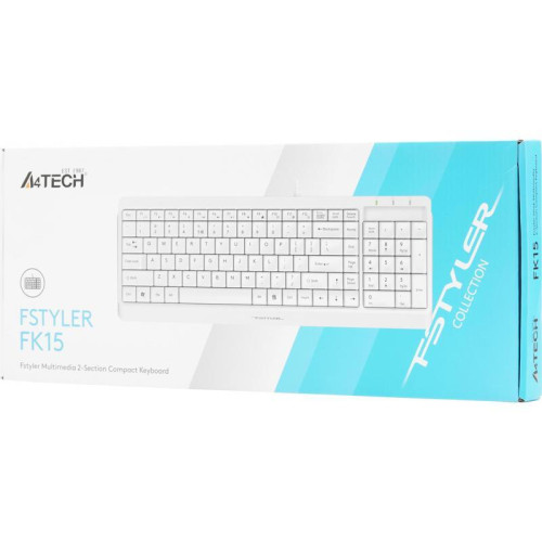 Клавиатура A4Tech Fstyler FK15 белый USB (FK15 WHITE)