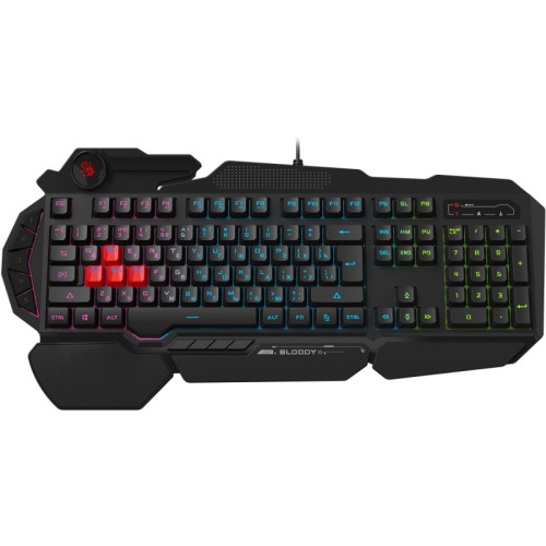 Клавиатура A4Tech Bloody B314 черный USB Multimedia for gamer LED (подставка для запястий)