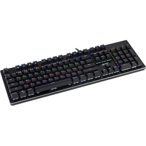 Клавиатура Acer OKW127 механическая черный USB Multimedia for gamer LED (ZL.KBDEE.00H)