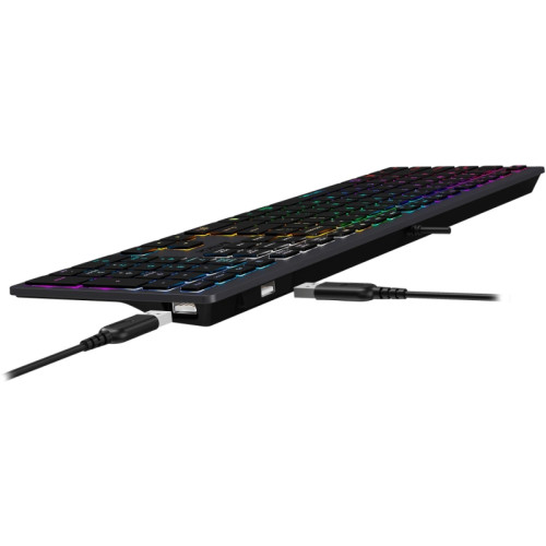 Клавиатура A4Tech Fstyler FX60H серый USB slim LED (FX60H GREY/NEON)