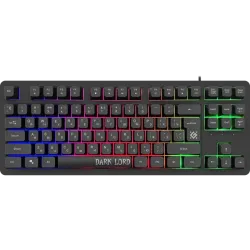 Клавиатура DEFENDER USB DARK LORD GK-580 RU BLACK 45580