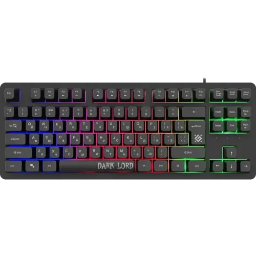 Клавиатура DEFENDER USB DARK LORD GK-580 RU BLACK 45580