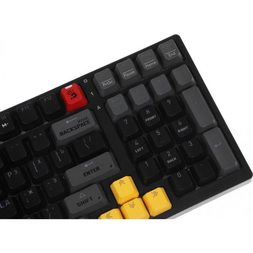 Клавиатура A4Tech Bloody S98 Sports Lime BLMS Plus механическая желтый/серый USB for gamer LED (S98 SPORTS LIME BLMS RED PLUS)