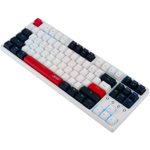 Клавиатура Acer OKR302 механическая белый USB беспроводная BT/Radio Multimedia for gamer для ноутбука LED (ZL.KBDEE.016)