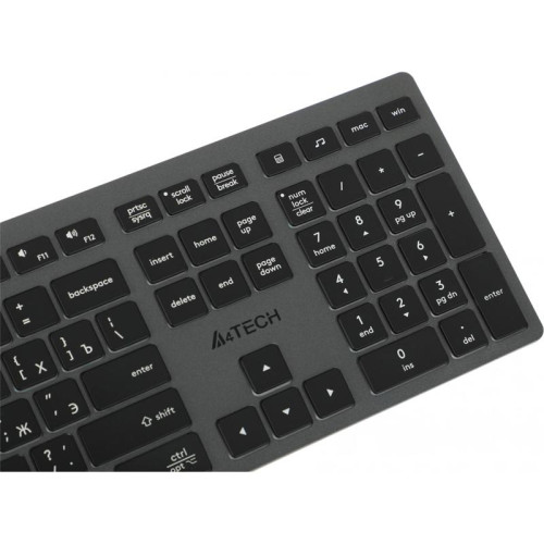 Клавиатура A4Tech Fstyler FX60 серый USB slim LED (FX60 GREY / WHITE)