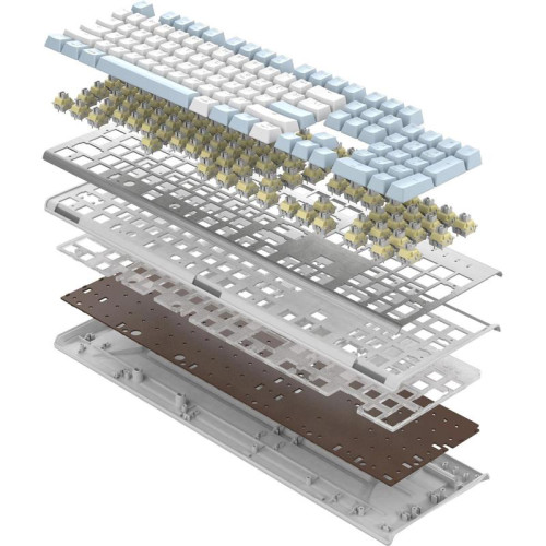 Клавиатура A4Tech Fstyler FS100 Neon механическая синий/белый USB for gamer LED (FS100)