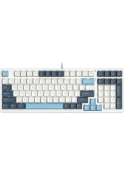 Клавиатура A4Tech Fstyler FS300 механическая белый/синий USB for gamer LED (FS300 PANDA SNOWBOARDING)