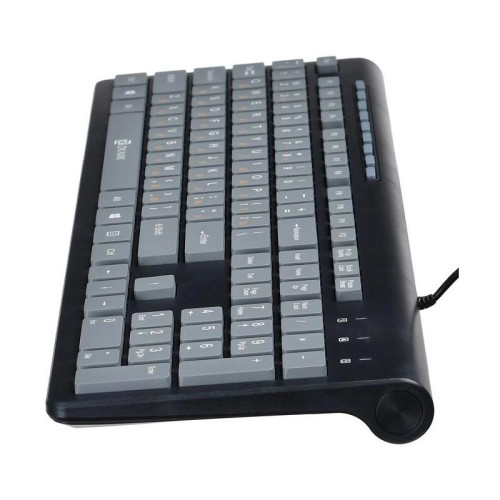 Клавиатура Oklick 480M черный/серый USB slim Multimedia (1067199)