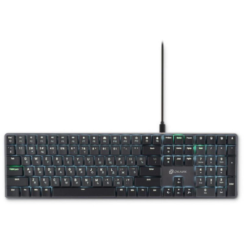 Клавиатура Oklick K953X механическая черный/серый USB Multimedia LED (1901086)