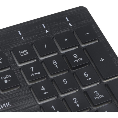 Клавиатура Oklick 550ML черный USB slim Multimedia LED (1061617)