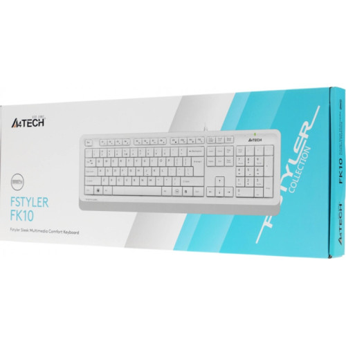 Клавиатура A4Tech Fstyler FK10 белый/серый USB (FK10 WHITE)