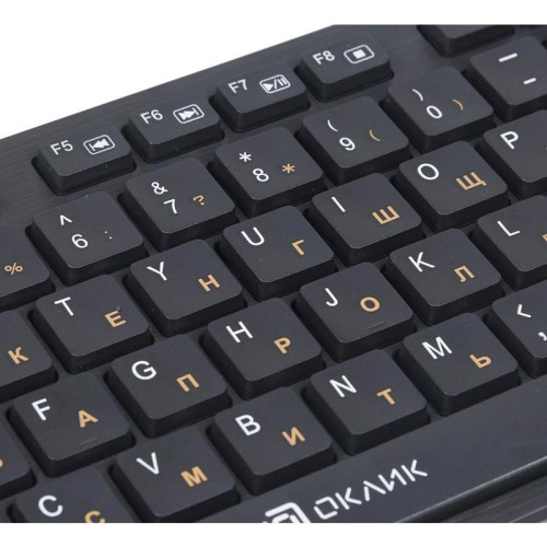 Клавиатура Oklick 520M2U черный/черный USB slim Multimedia