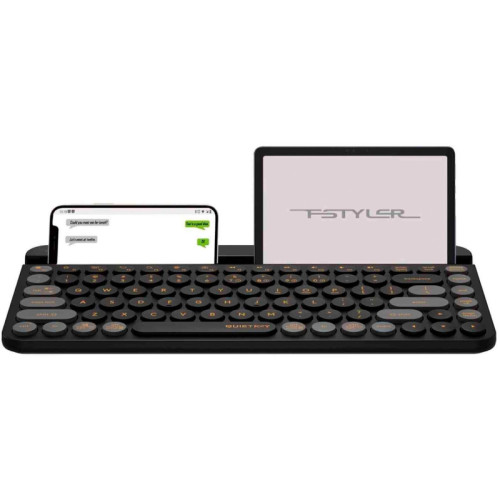 Клавиатура A4Tech Fstyler FBK30 черный/серый USB беспроводная BT/Radio slim Multimedia (FBK30 BLACKCURRANT)