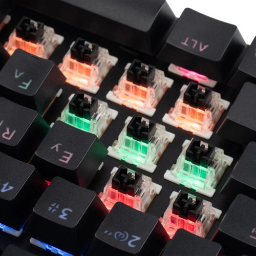 Клавиатура Oklick 990 G2 механическая черный USB Multimedia for gamer LED (1875240)