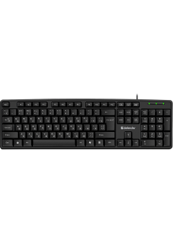 Defender Проводная клавиатура Element HB-520 USB RU,черный,полноразмерная USB