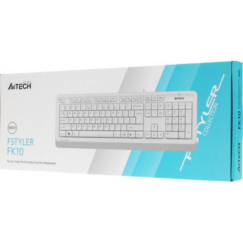 Клавиатура A4Tech Fstyler FK10 белый/серый USB (FK10 WHITE)