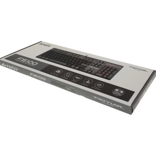 Клавиатура A4Tech Fstyler FS100 Neon механическая черный USB for gamer LED (FS100)