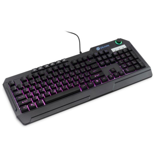 Клавиатура Oklick 715G черный USB Multimedia for gamer LED (1680657)