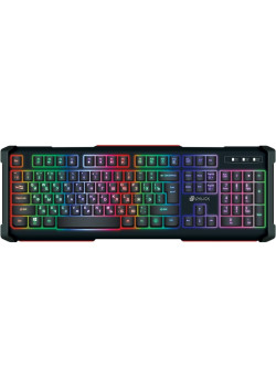 Клавиатура Oklick 717G BLACK DEATH черный/оранжевый USB Multimedia for gamer LED (476395)