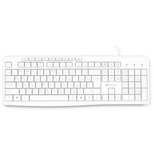 Клавиатура Oklick 305M белый USB Multimedia (1875227)