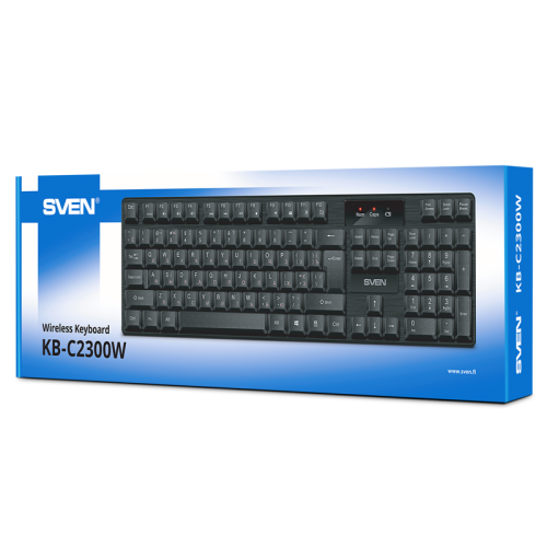 Беспроводная клавиатура SVEN KB-C2300W (2,4 GHz, 104кл.) Беспроводная клавиатура SVEN KB-C2300W (2,4 GHz, 104кл.)