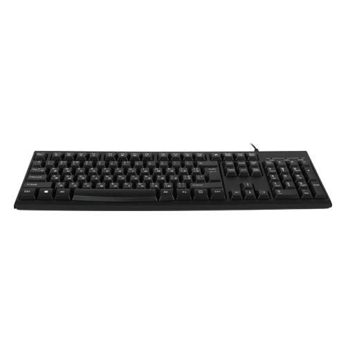 Клавиатура проводная K100/ Keyboard K100, USB wired, 105 кл, 1.8m, Foxline