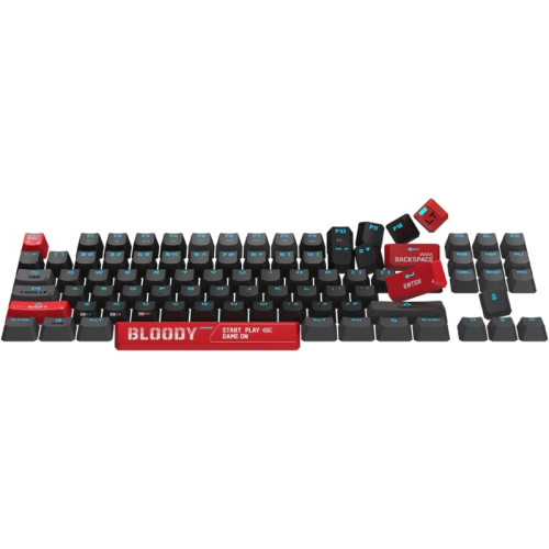 Клавиатура A4Tech Bloody AT87 Renegade механическая черный/зеленый USB for gamer LED (AT87)
