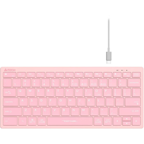 Клавиатура A4Tech Fstyler FBX51C розовый USB беспроводная BT/Radio slim Multimedia (FBX51C PINK)