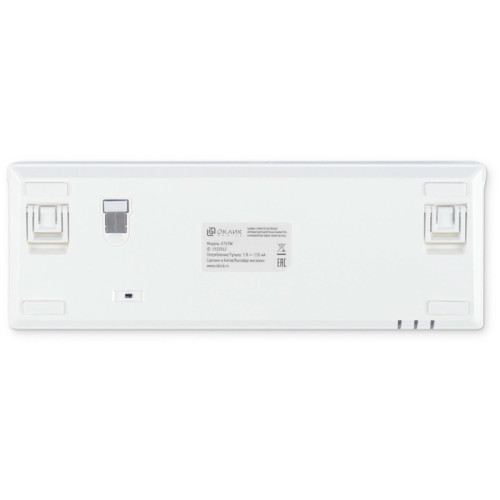 Клавиатура Oklick K763W механическая белый USB беспроводная BT/Radio Multimedia for gamer LED (1920562)