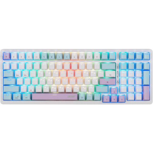 Клавиатура Acer OKW304 механическая белый USB Multimedia for gamer LED (ZL.KBDCC.01V)