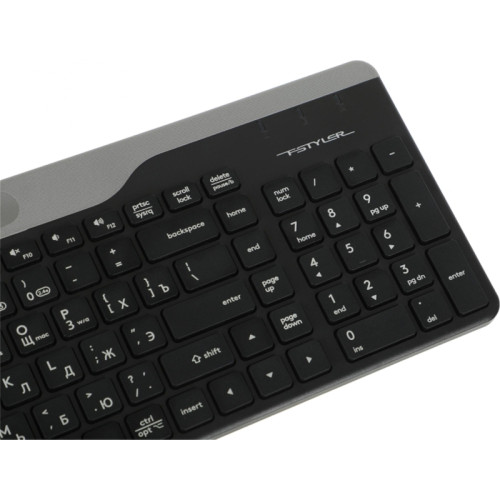 Клавиатура A4Tech Fstyler FBK25 черный/серый USB беспроводная BT/Radio slim Multimedia (FBK25 BLACK)