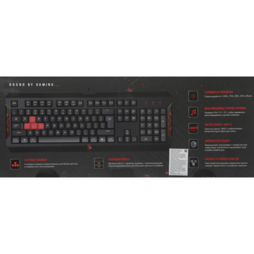Клавиатура A4Tech Bloody Q100 черный USB Multimedia for gamer (Q100 USB) Клавиатура A4Tech Bloody Q100 черный USB Multimedia for gamer (Q100 USB)